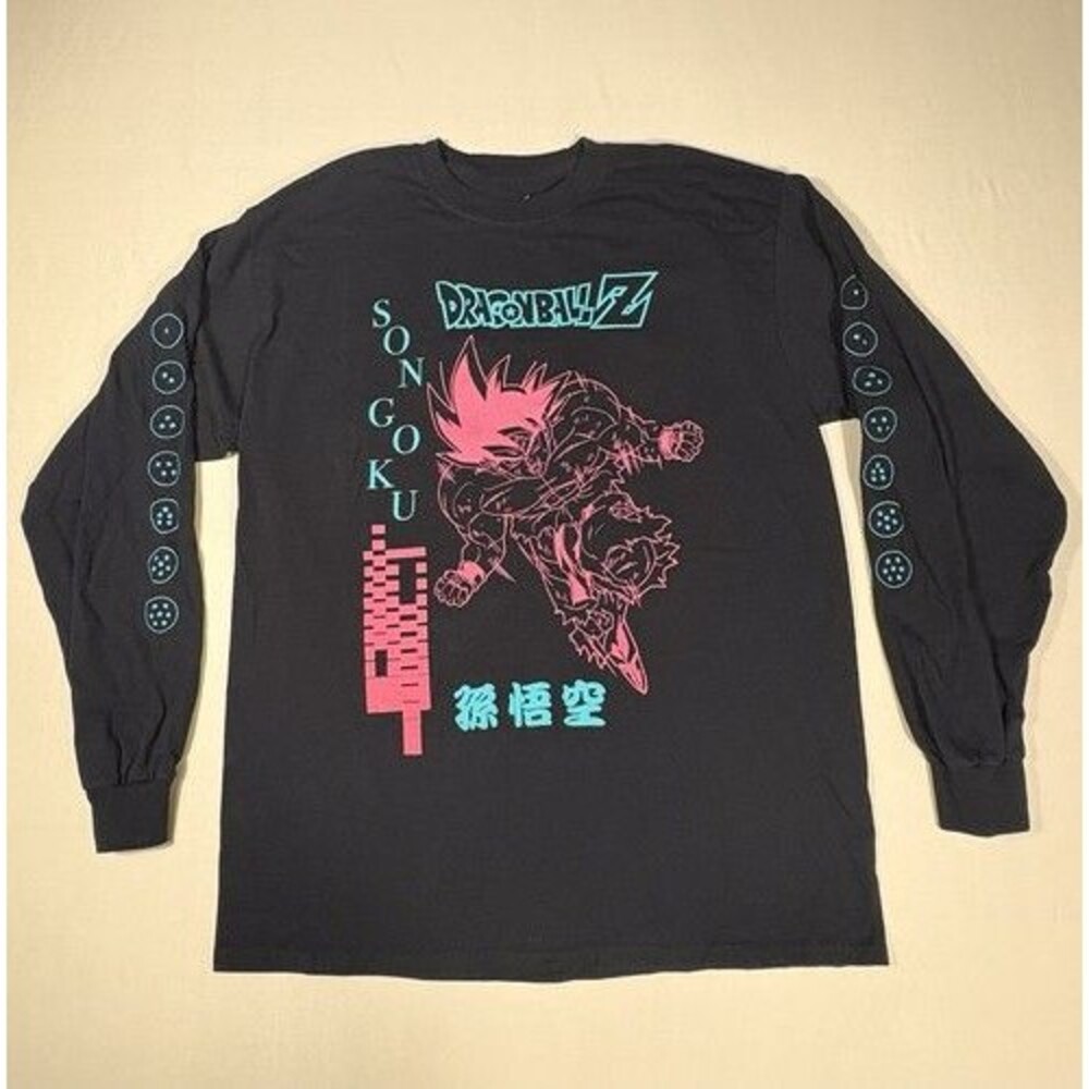 Toei Animation Dragon Ball Super Son Goku Black Long Sleeve T-Shirt Size L